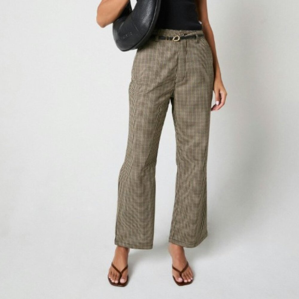 Rolla's Brown Check Cotton 'Heidi' Trousers - Size 14/XL